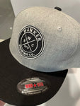 Grey & Black Flat Cap with Wanker Brewing Co Logo