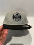 Grey & Black Flat Cap with Wanker Brewing Co Logo